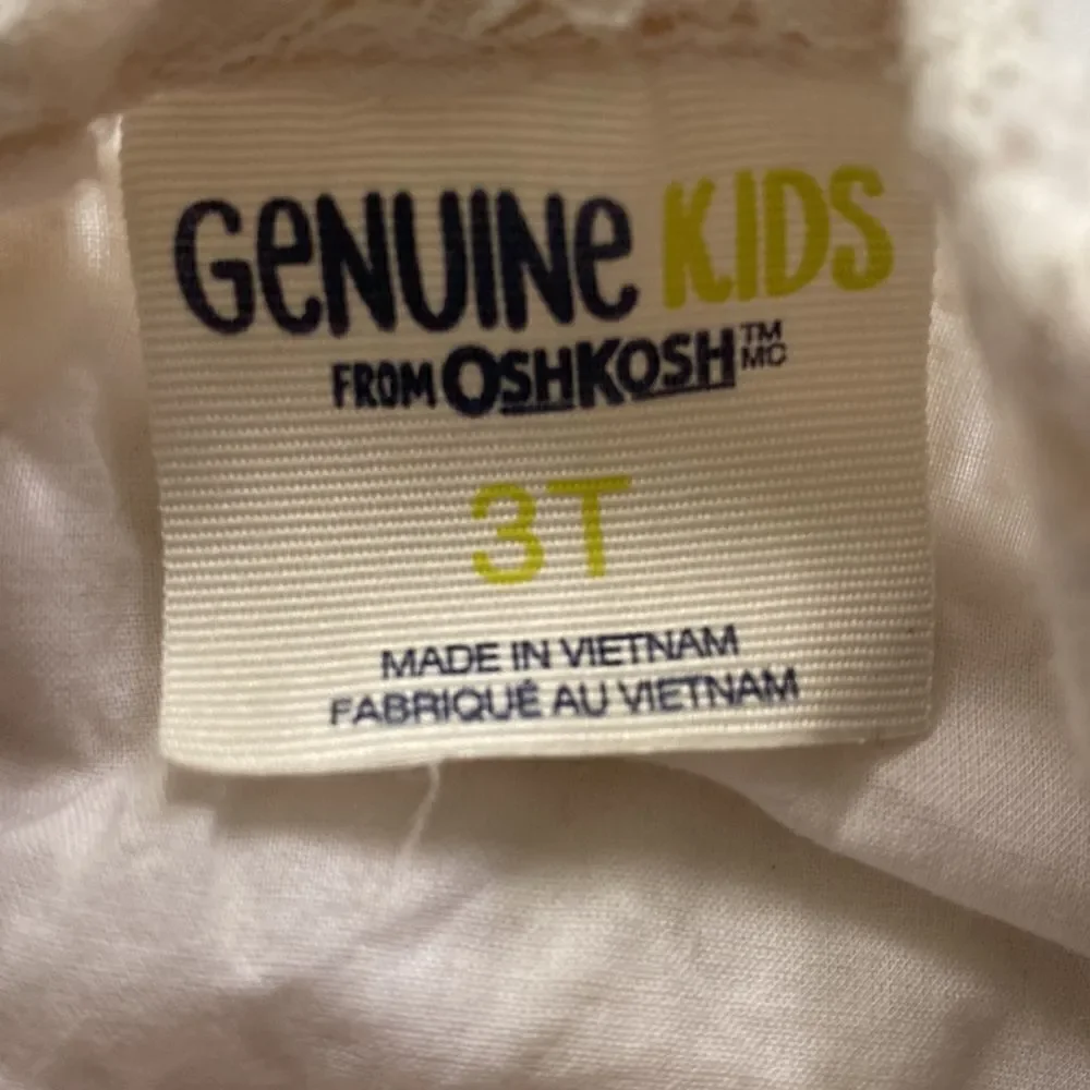 Vintage Oshkosh Dress Lace with Tulle Flowers Fully Lined with 💯 Cotton Slip 3T